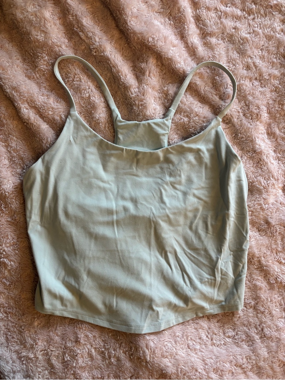 All in Motion Light Sage Green Cropped Tank Top
